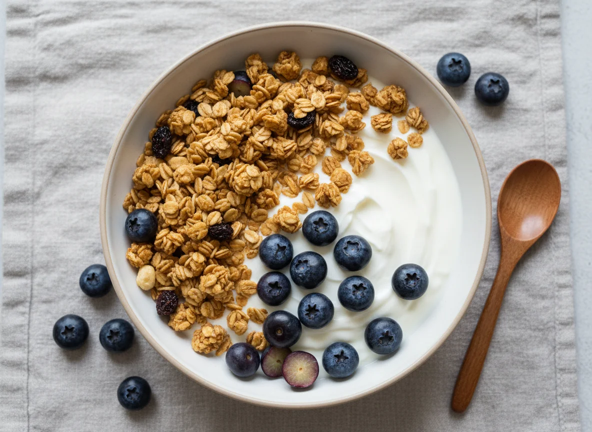 Granola with Yogurt and Blueberries calories & nutrition